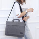 Betome 9901 Tragbare Dateibeutel große Kapazität mehrschichtige Konferenztasche Tasche Business Bag Canvas wasserdichte Multi-Layer-Reißverschluss-Business-Bag Information Tasche Hellgrau