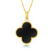 Jamie 18k gold four-leaf clover pendant large 20mm pendant as a gift for girlfriend 18k gold red agate pendant (necklace not included)