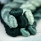 Other embroidery craftsmen No. 47 Su embroidery solid color embroidery thread silk thread mulberry silk thread material embroidery Hunan embroidery wrapping thread green stone green embroidery thread 7 colors 1 small each