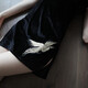 爱如如制服诱惑古典性感夜店套装情趣露背旗袍女式透明网纱免脱开叉床上 1369裸背立领印花旗袍