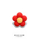 EKUSTYEE gives you a small red flower brooch badge charity flower student medal pin accessories event graduation gift large resin red flower + safety pin style pin style