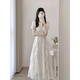 NY-RCE French White Fairy Kleid für Frauen im Sommer Neue Superfee Prinzessin Kleid sanftes Stil langer Rockkleid M [90-100jin [Jin gleich 0,5 kg]]