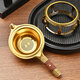 Betfair 304 stainless steel tea drain tea set accessories high-end tea filter tea filter tea filter combination filter bracket Jixiang Ruyi-304 gold tea drain + golden octagonal base