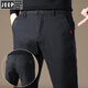 JEEP SPIRIT2025 Spring Men's Casual Pants Korean Style Trendy Slim Small Straight Jeans Versatile and Handsome Slim Men's Pants Dark Gray UK-653 [Regular] 32 2-foot-5 Suggestions [130-144Jin [Jin equals 0.5 kg]]