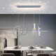 Okojia restaurant chandelier light luxury starry sky ceiling dining room lamp hotel lighting bar lamp Nordic post-modern simple lamp 6001 gray + 100CM + 45W infinite remote control dimming + intelligent voice