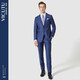 Vicutu Herrenanzug Top Wool Business Light Formale Trage VBS -Anzug VBS20112426 Blau 170/92b