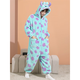 Shantoulin Village Shark Herren Herbst und Winter Großgröße einteiliger Pyjama 2024 Teenager Plüsch verdickte Korallenfell Heimkleidung ypf einteilig 3891 Braune Hirsche M Größe 160c/95jin [Jin gleich 0,5 kg]