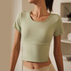 La Nikar short-sleeved tops T-shirt women's yoga sports fitness clothes quick-drying Pilates running training clothes summer-S1164 clear water green XS