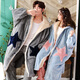 Delia Coral Velvet Pajamas para mujeres en invierno Engrosado y prolongado de dibujos animados de dibujos animados para hombres con camiseta de baño para hombres Juego de ropa para el hogar YX-9903 L Mujeres (recomendado 100-120 Jin [Jin iguala 0.5 kg])