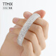 TTMIX Brilliant Starlight Platinum Bracelet PT950 Platinum Temperament Fashion Bracelet Wire Bracelet Birthday Gift 56mm Weight 15.26g Width 10.1mm