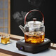 Mesni glass tea brewing pot, spray tea steaming pot, steaming and boiling one-piece teapot, kung fu tea set, steaming and boiling one-piece pot