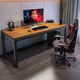 Changyueting solid wood computer desk desktop modern bedroom simple study desk home log office writing desk standard single table 120*60*75 thick 5cm