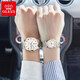 Relojes de pareja certificados suizos de Olevs (Olevs), un par de relojes mecánicos totalmente automáticos, tendencias impermeables y luminosas, los diez mejores relojes famosos, relojes de hombres y mujeres, letras libres de Olevs6630 para parejas,