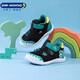 Dr Jiang (Drkong) Chaussures pour enfants en bonne santé Spring et automne garçons et filles dessin animé Cartoon mignon Softs Sole Front Chaussures Sandales respirantes Chaussures pour tout-petits noir / vert 19 adaptées à la longueur du pied d'environ 10,7-11,3 cm