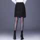 Ou Si Mai skirt women's spring style high hip skirt irregular slimming fashion simple small fragrant style short skirt WWZ20910 black L