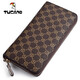 Holzspecker Herren Brieftasche Männer Lange Frauen Reißverschluss Brieftasche Koreanische Version Brieftasche Handtasche Clutch Handy Brieftasche lässig braun einfache Verpackung