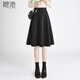 She pool high waist mid-length skirt 2025 autumn and winter new women's fashion simple commuting pleated skirt