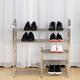 Lunar exploration stainless steel shoe rack simple home indoor good-looking dormitory door multi-layer shoe storage cabinet 2025 storage rack three layers long 45 cm (four poles)
