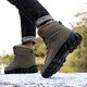 Tyoy Snow Boots Herren-Baumwollschuhe Winter Herrenstiefel Nordost-Baumwollschuhe Großgröße Kaltresistent und Vlies verdickte wassere Baumwollschuhe Herrenkhaki-Baumwollschuhe 9910 40