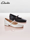Clarks Chloe Sailun Series Женская обувь летняя легкая рот одиночная обувь Мэри Джейн Академия белая универсальная квадратная каблука маленькие кожаные туфли