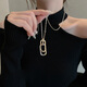 Qlady geometric sweater chain women's high-end long necklace temperament light luxury design sweater decoration pendant pendant gift