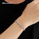 Miss JuJu Platinum Bracelet Men's Fashion PT950 Platinum Gao Qiqiang Same Style Bracelet Attractive Bracelet Customized Weight 48-50g Length 18cm Thick About 5.5mm