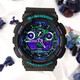CASIO G-SHOCK Heart of the Ocean Trendy Colorful Sports Dual Display Men's Watch Neon Warrior GA-100BL-1ADR