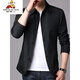 Scarecrow Spring and Autumn Men's Business Casual Jacket Suit Middle-aged and Young Solid Color Lapel Thin Korean Slim Trench Coat Jacket Light Gray 1048 M [Suggested 98-110Jin [Jin equals 0.5 kg]]