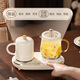 Aififulin Abschlussgeschenke für Lehrer Souvenirs Business Geschenke für Mitarbeiter Glass Health Pot Set Custom Souvenirs Preise Cream White [Doppelofen Health Pot] Handheld Color Box Model Health Pot Geschenk Souvenir Logo Anpassung