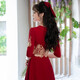Seidler's new Chinese toast suit bride burgundy wedding evening dress can usually wear slim burgundy L (recommended 106-115Jin [Jin equals 0.5 kg])