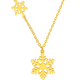 Saturday Fu 5G craft gold necklace women's snowflake candy pure gold pendant price A0612360 about 3.31g 40+5cm