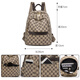Cooler Känguru -Rucksack für Frauen 2023 Neue Mode vielseitige Großkapazität Schoolbag Weiche Leder Frauen gedruckt Retro Travel Rucksack Trendy Khaki