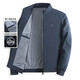 Woodpecker (Tucano) Frühlings-Stand-up-Jacke für Männer leichte und lässige Frühlings- und Herbstjacke für Männer mittleren Alters miteinander vielseitig dunkelem Muster Top N9859 Grau 2xl /185 (geeignet für 140-155jin [Jin gleich 0,5 kg])