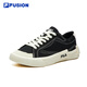 Fila Fusion Herrenschuhe Pop Canvas Schuhe Trendy Marken Herren trendy Board Schuhe Street Fotografie Sport Casual Schuhe Männer Black-Bk 40