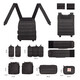 YAKEDA tactical vest new lightweight molle tactical vest quick release black full set of plug-in boards universal black standard does not include protective plates