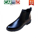 卡帝乐鳄鱼（CARTELO）高档切尔西靴尖头套筒韩版马丁靴休闲短靴工装靴男真皮靴子机车靴 黑色88 44 标准皮鞋尺码
