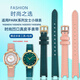Zhuo Lei is adapted to COACH PARK small green watch 14503534/3894 women's small size notch leather watch strap blue-rose gold buckle interface width: 12mm
