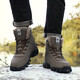Tyoy Snow Boots Herren-Baumwollschuhe Winter Herrenstiefel Nordost-Baumwollschuhe Großgröße Kaltresistent und Vlies verdickte wassere Baumwollschuhe Herrenkhaki-Baumwollschuhe 9910 40