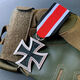 Retro Iron Cross Medal COS German Badge Brooch Metal Pendant Trend Iron Cross Red Simple Dress
