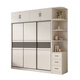 Nashawen package installation solid wood wardrobe bedroom household sliding door rental room modern simple large wardrobe combination cabinet three doors main cabinet 200+ top cabinets