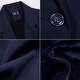 Chenfu thickened quilted blazer, feminine business suit suit, formal commuter workwear, winter work clothes (quilted) blue jacket + velvet blue trousers M recommended 90-100Jin Jin equals 0.5 kg