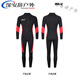 Chuangjingyi chooses one-piece surf suit in stock 3mm wetsuit men's warm wetsuit surf suit sun protection one-piece swimsuit anti-black diagonal zipper S