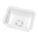 Laboratory laboratory pp high-density acid and alkali-resistant sink sink basin send water sink table hand-washing bucket table small sink convex bottom white