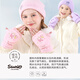 Hello Kitty儿童手套冬滑雪防水保暖女孩学生库洛米女童宝宝半指户外玩雪防风 大耳狗蓝色 C3878 建议适合7-10岁