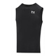 Under Armour Vest Men 2025 Summer Nuevo entrenamiento elástico de secado rápido Baloncesto transpirable Camiseta sin mangas ropa Fitness Fitness apretada/sugirida para elegir dos tamaños negros M