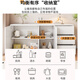 Yizuo Yiyou [Industrie Top1] Feste Holzkabinett gegen die Wand Moderne einfache Wohnzimmer Tee-Aufbewahrung Seitschrank mit drei Pull-Doppeltüren [120*40*80]