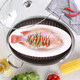 Baijie fish steamer oval steamer large-capacity steamed fish plate household 304 stainless steel fish steamer steamer artifact enlarged diameter/large capacity 1 layer 39cm