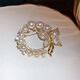 QUAMER color pearl butterfly brooch high-end women's 2023 new exquisite corsage brooch design gold
