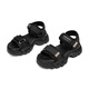 Red Dragonfly [Oferta especial] Sandalias de una sola vez para mujeres Summer de mujeres New Grueso Sole Cool Sports Beach Black WTB14107 37