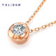 Xie Ruilin (TSL) New Year's gift 18k gold diamond necklace women's diamond color gold clavicle chain set chain BB408